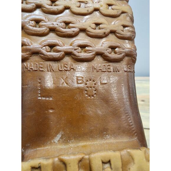 L.L. Bean Maine Hunting Shoe Duck Boots Size 8 Waterproof Leather & Rubber - Picture 8 of 8